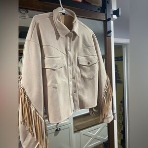 Suede Fringe Jackeg